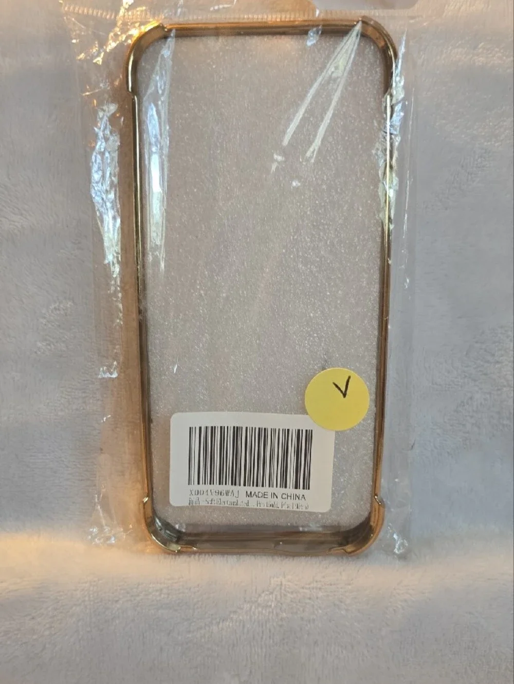 Google Pixel 9 Pro Clear Phone Case with Gold Trim